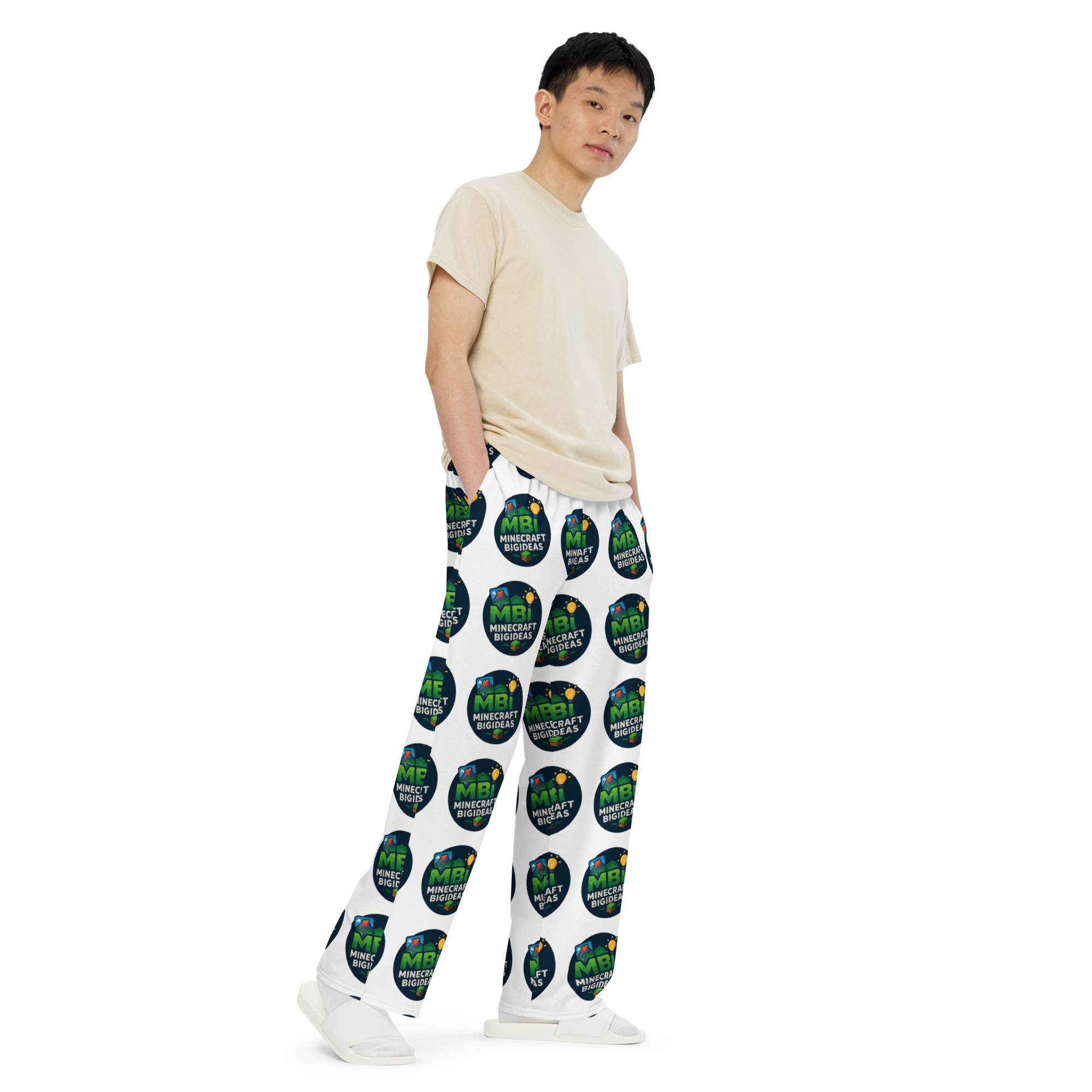 All-over print unisex wide-leg pants