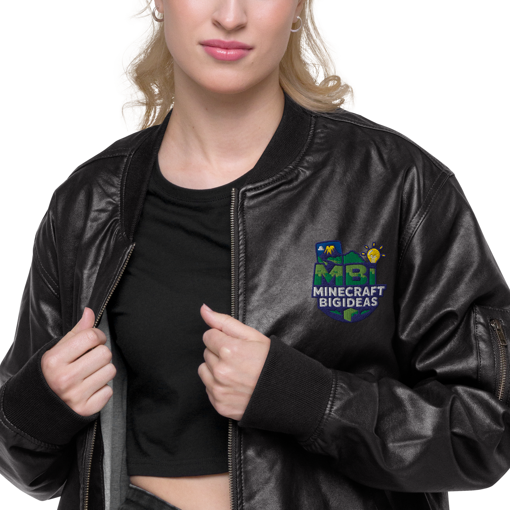 Leather Bomber Jacket