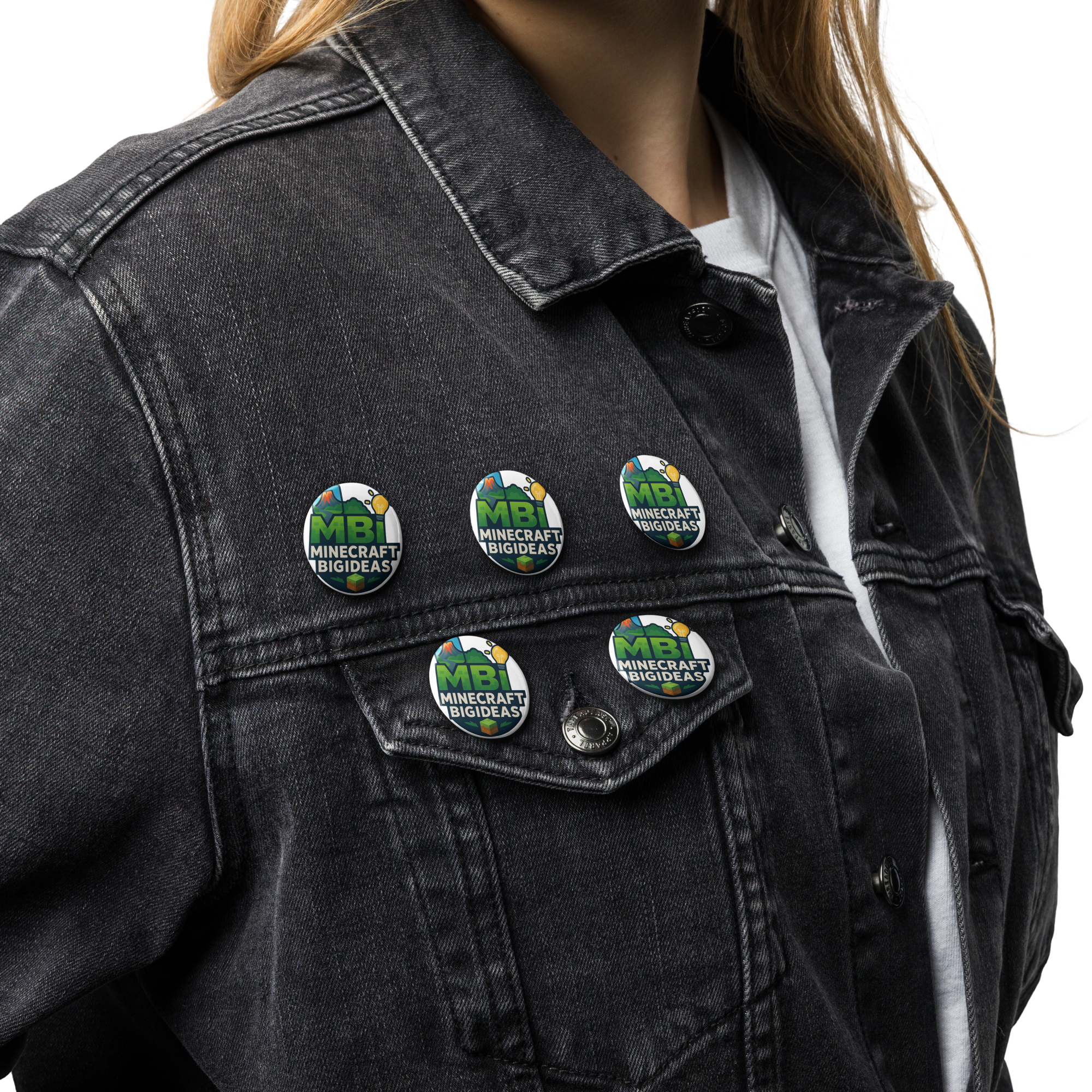 Set of pin buttons