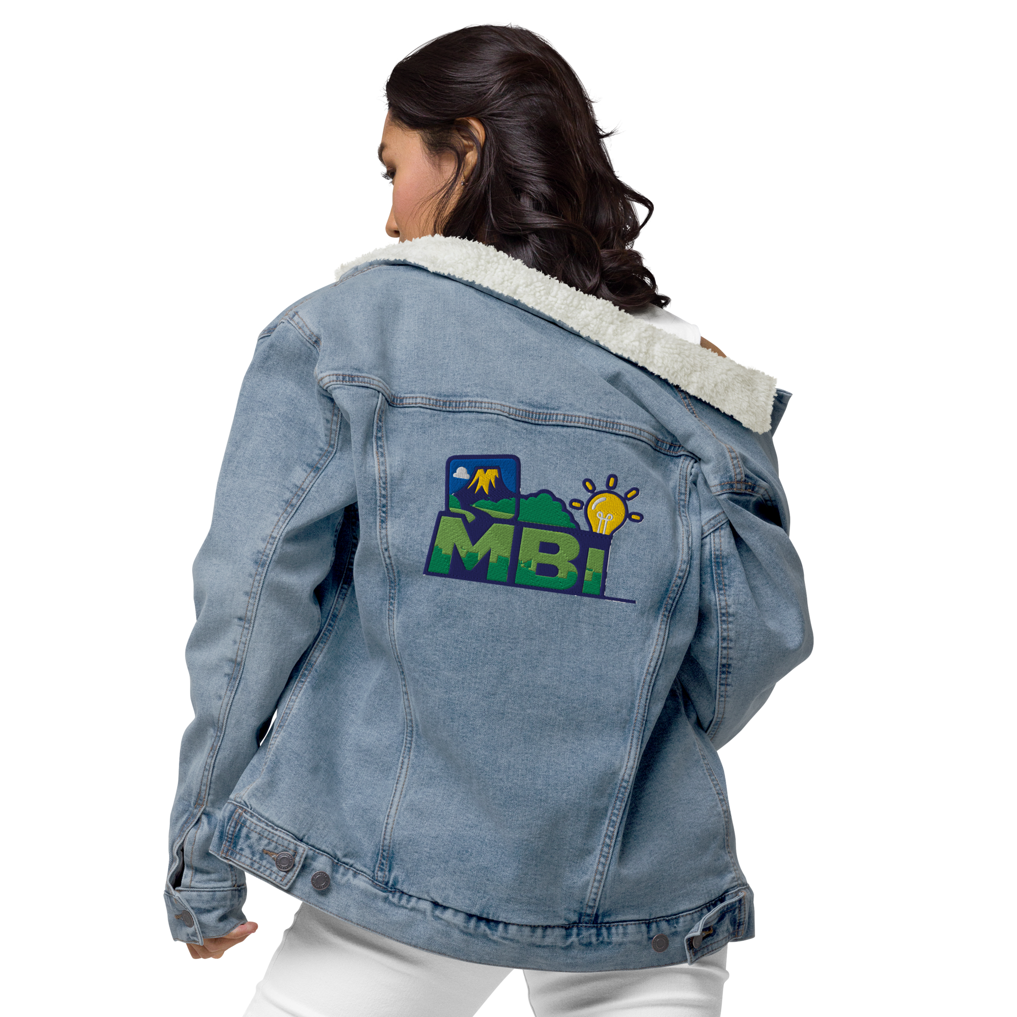 Unisex denim sherpa jacket
