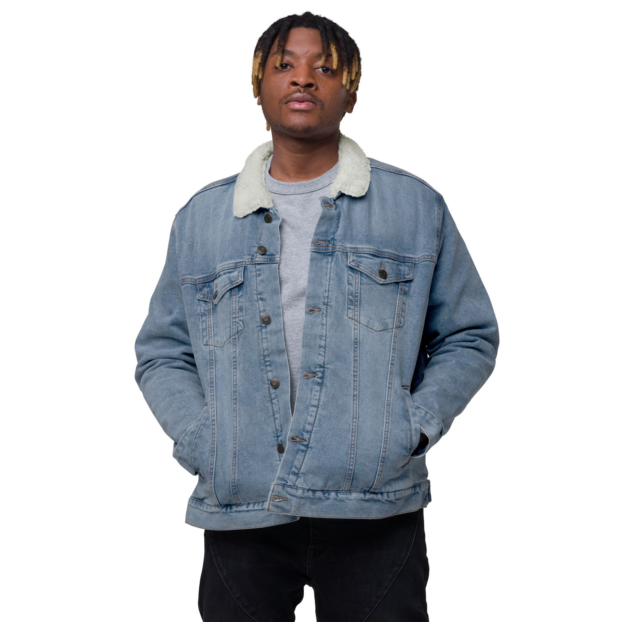 Unisex denim sherpa jacket