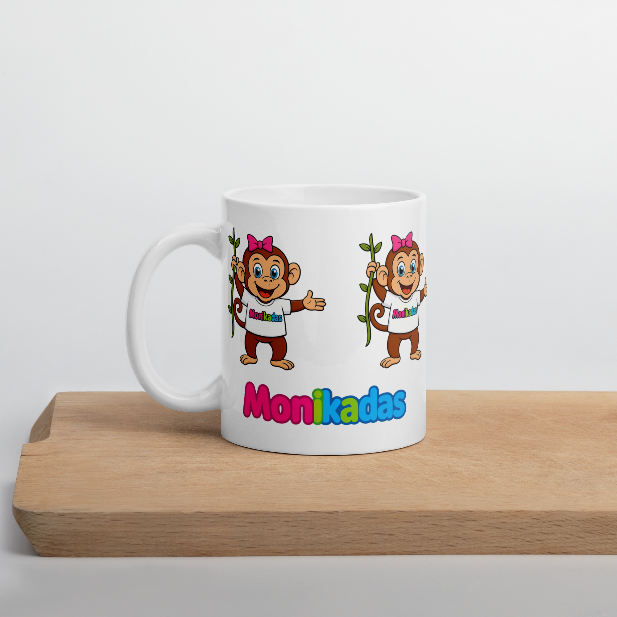 White glossy mug