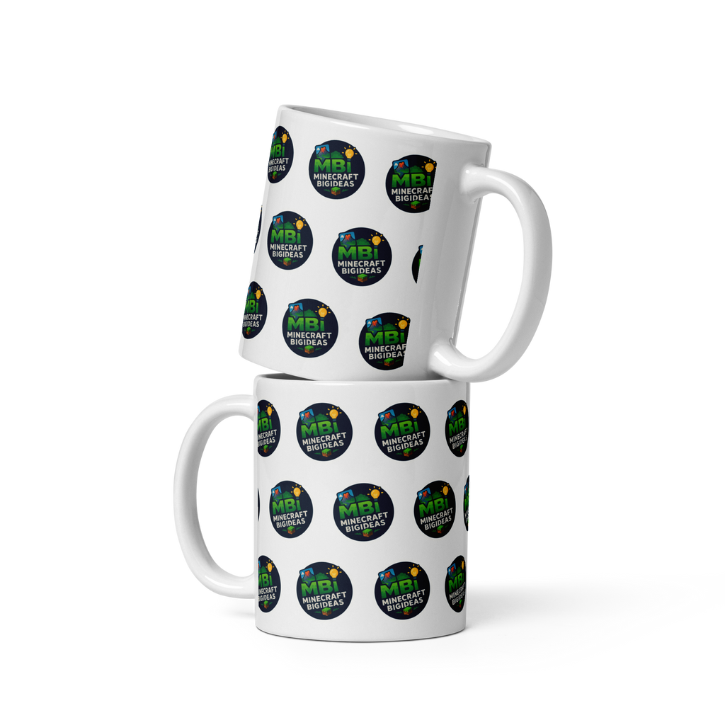 White glossy mug