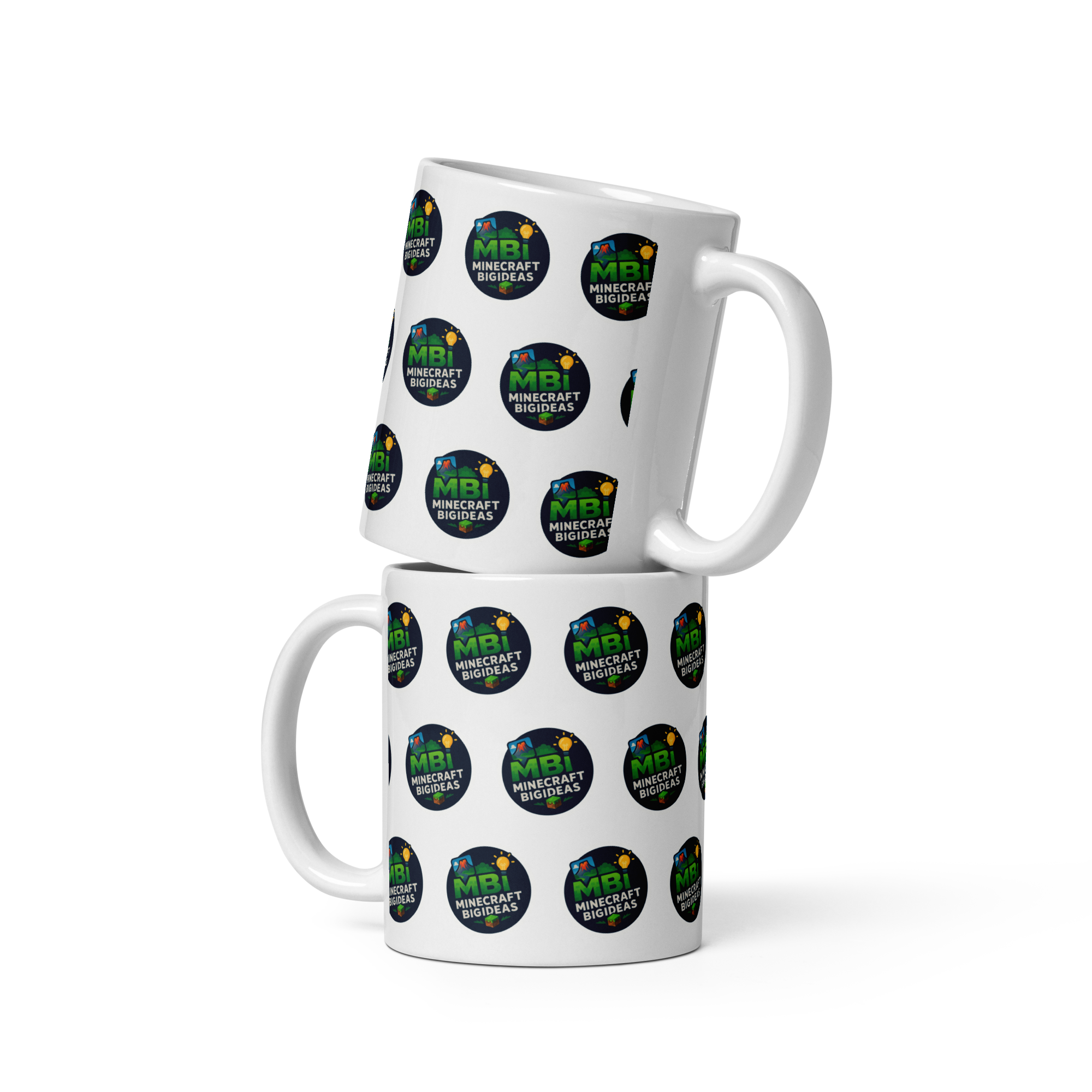 White glossy mug