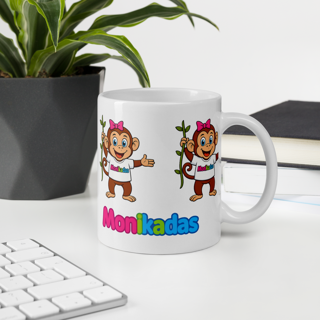 White glossy mug