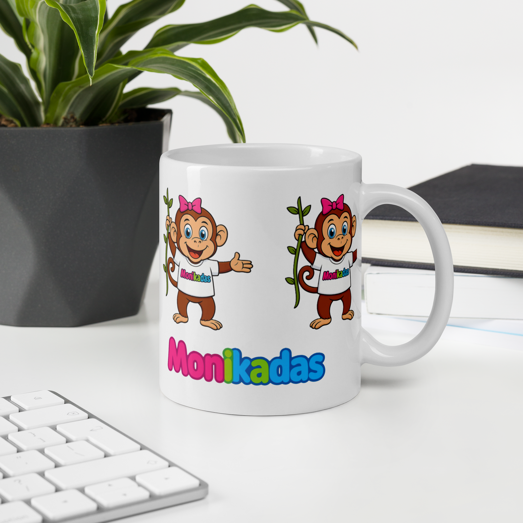 White glossy mug