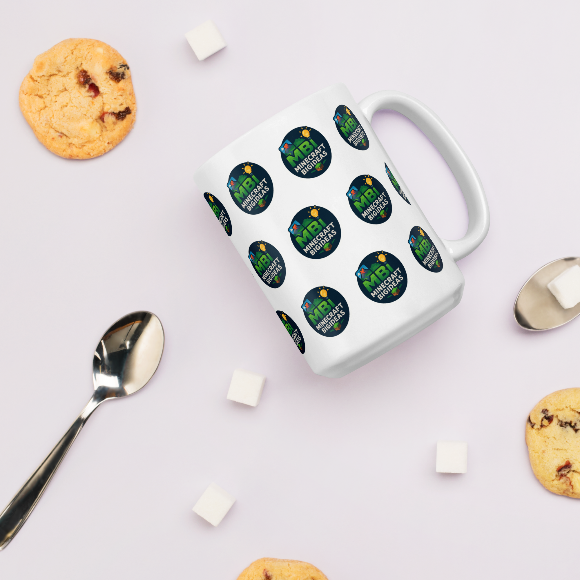 White glossy mug