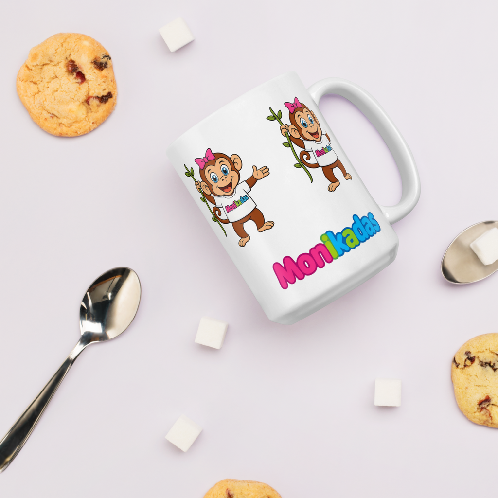 White glossy mug