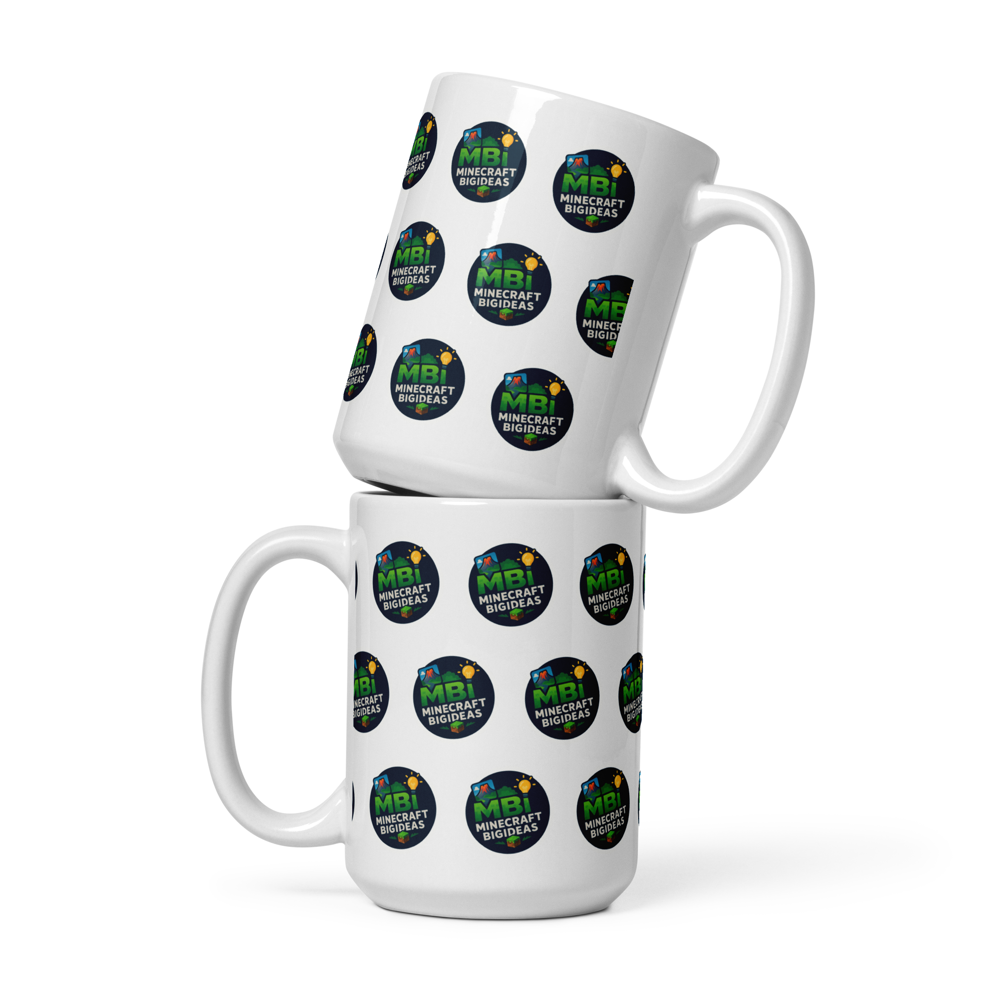 White glossy mug