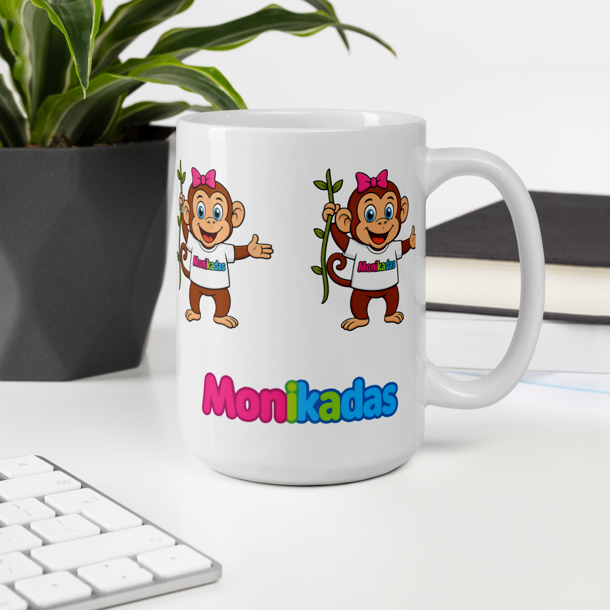 White glossy mug