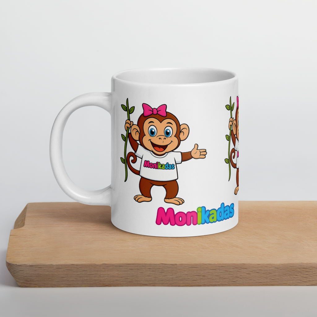 White glossy mug