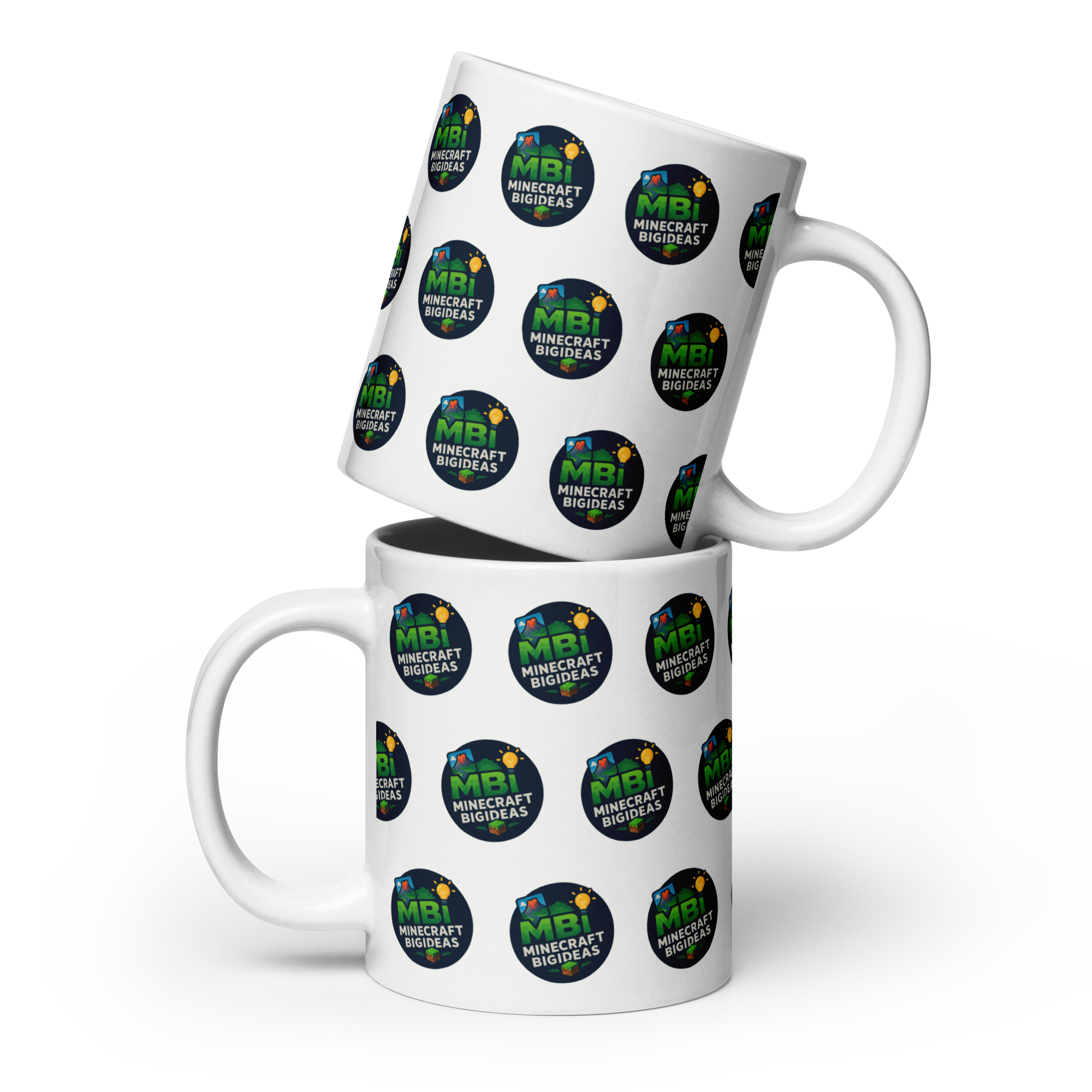 White glossy mug