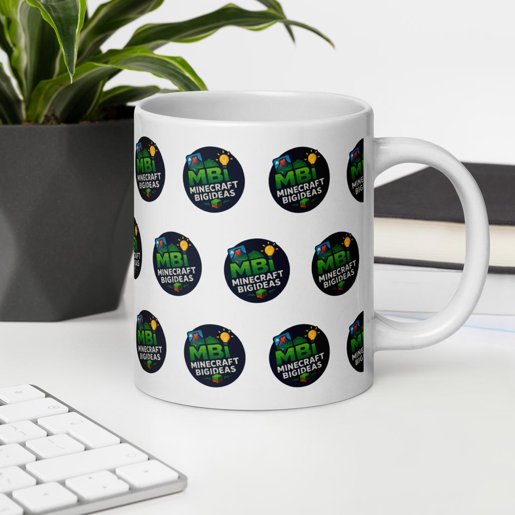 White glossy mug