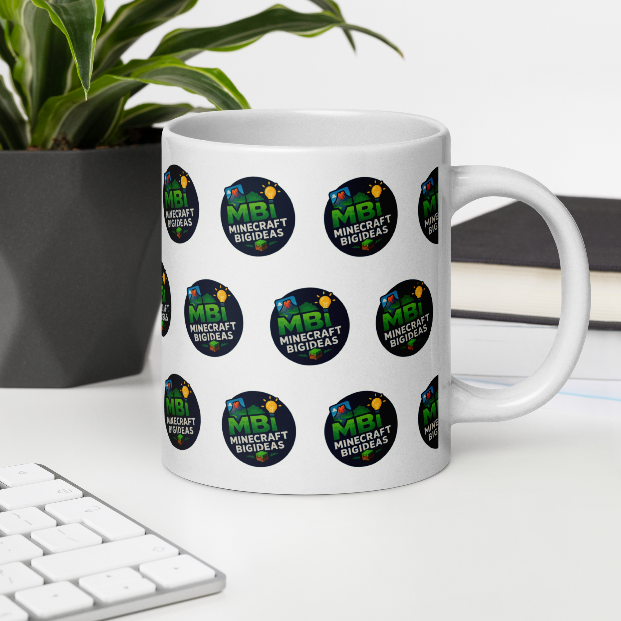 White glossy mug